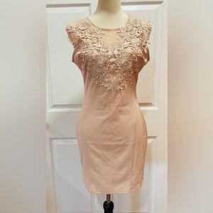 Haute Monde White Sheath Midi Dress Sleeveless Crew Neck